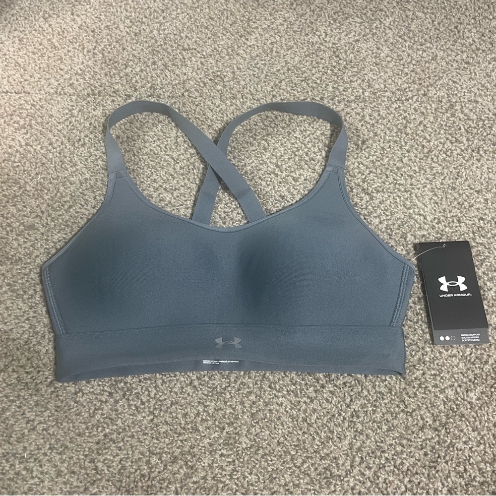 Under Armour Gray Fitted Infinity sports bra​